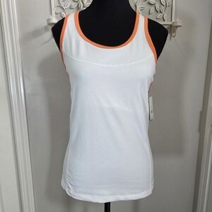 ⭐️Matrix Women's White and Orange Tank Top Size MED